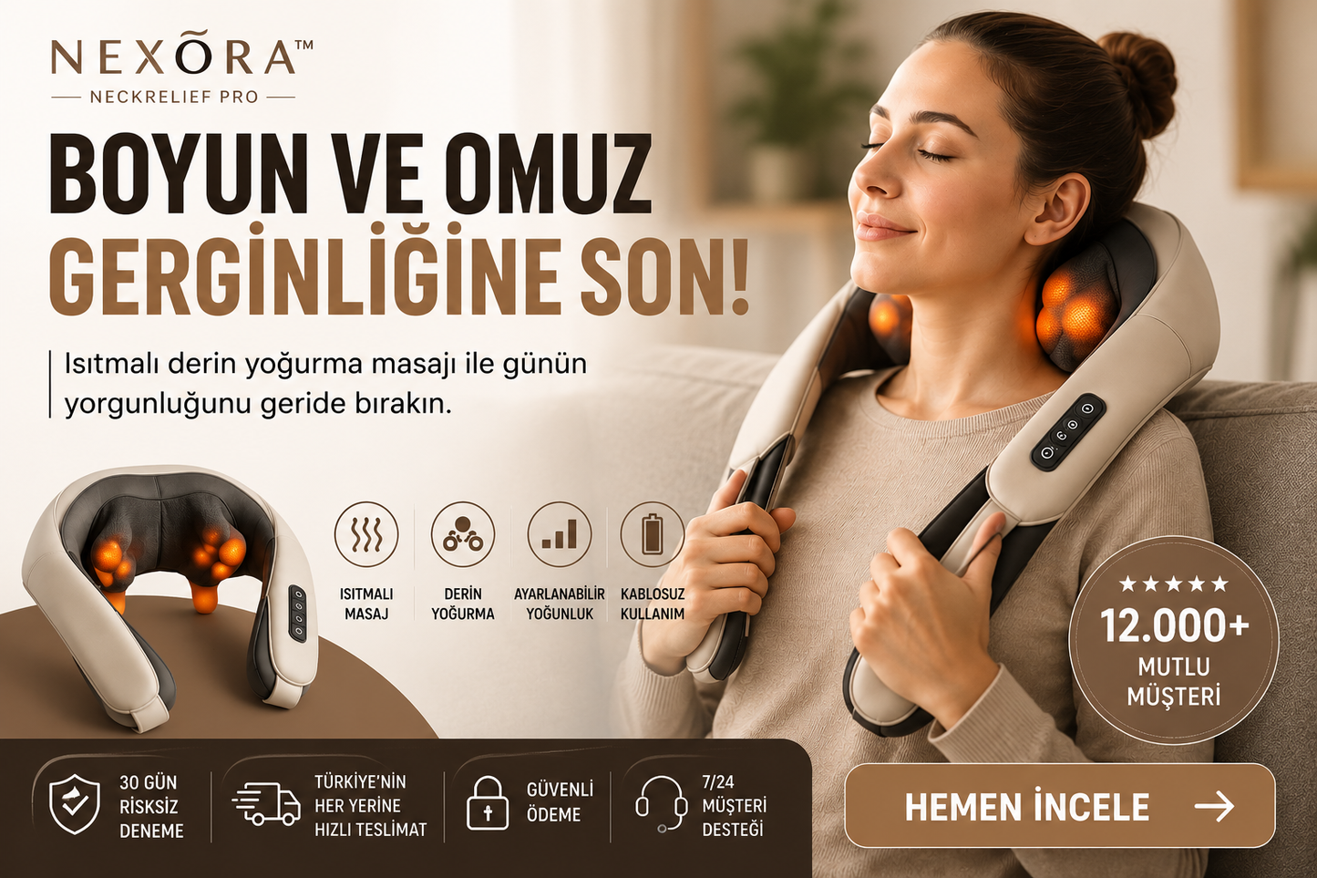Nexora™ | Ağrısız Yaşam Boyun ve Omuz Ağrılarına Karşı Rahatlama Desteği