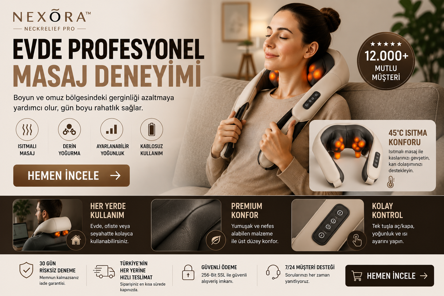 Nexora™ | Ağrısız Yaşam Boyun ve Omuz Ağrılarına Karşı Rahatlama Desteği